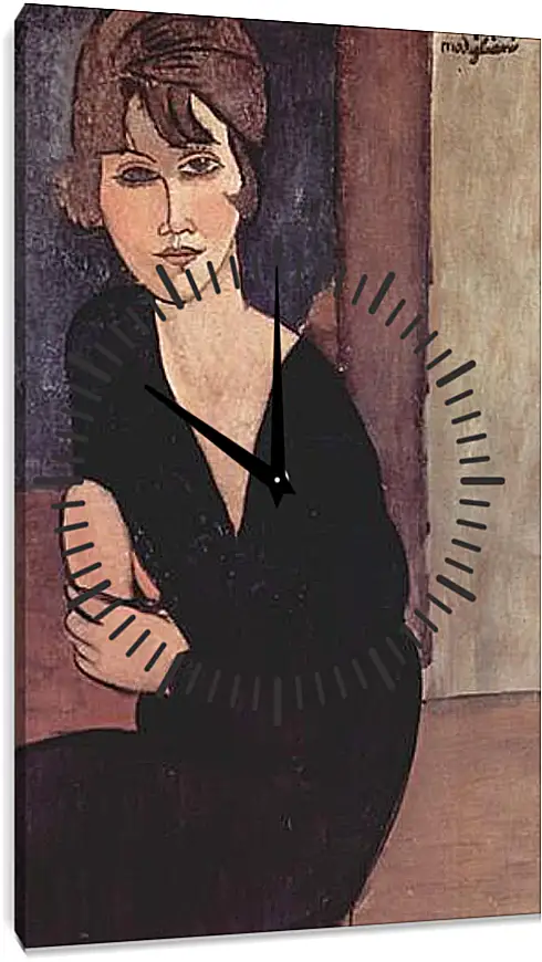 Часы картина - Portrait of Madame Reynouard. Портрет мадам Рейнуар. Амедео Модильяни