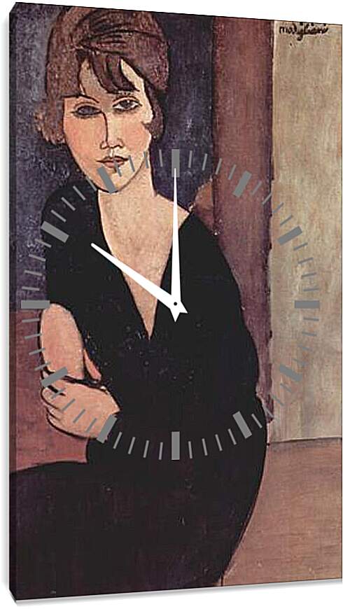 Часы картина - Portrait of Madame Reynouard. Портрет мадам Рейнуар. Амедео Модильяни