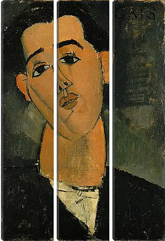 Модульная картина - Portrait of Juan Gris. Портрет Хуана Гриса. Амедео Модильяни