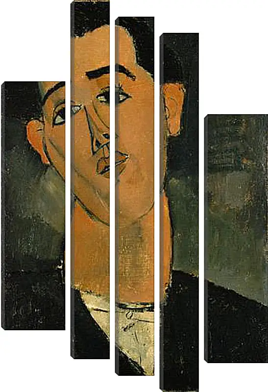 Модульная картина - Portrait of Juan Gris. Портрет Хуана Гриса. Амедео Модильяни