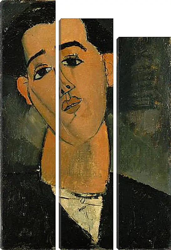 Модульная картина - Portrait of Juan Gris. Портрет Хуана Гриса. Амедео Модильяни