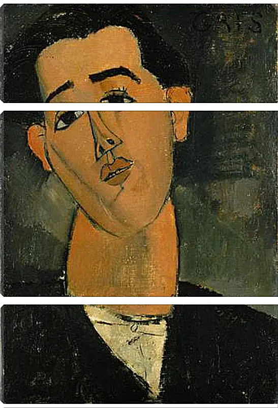 Модульная картина - Portrait of Juan Gris. Портрет Хуана Гриса. Амедео Модильяни