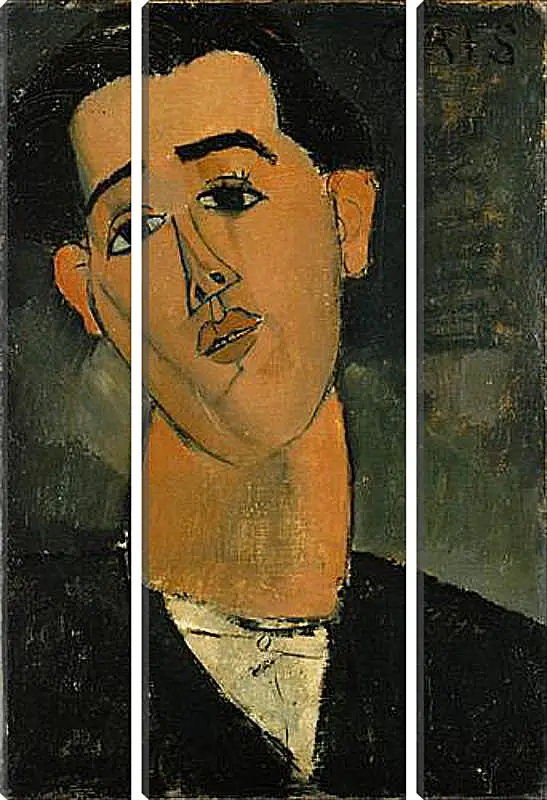 Модульная картина - Portrait of Juan Gris. Портрет Хуана Гриса. Амедео Модильяни