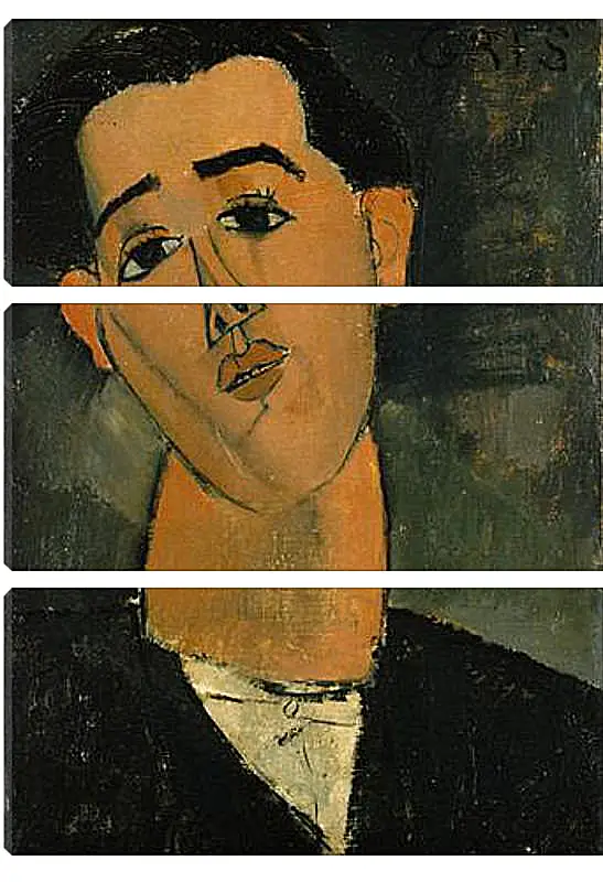 Модульная картина - Portrait of Juan Gris. Портрет Хуана Гриса. Амедео Модильяни