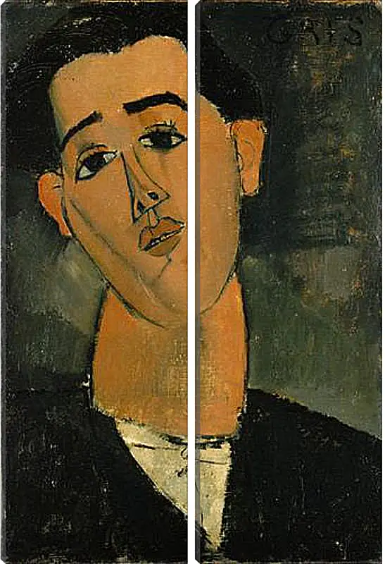 Модульная картина - Portrait of Juan Gris. Портрет Хуана Гриса. Амедео Модильяни