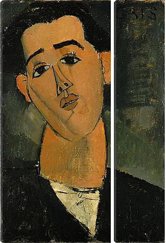 Модульная картина - Portrait of Juan Gris. Портрет Хуана Гриса. Амедео Модильяни