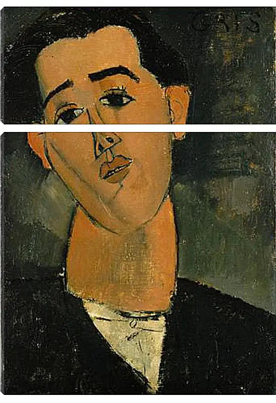 Модульная картина - Portrait of Juan Gris. Портрет Хуана Гриса. Амедео Модильяни