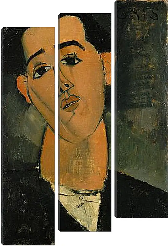 Модульная картина - Portrait of Juan Gris. Портрет Хуана Гриса. Амедео Модильяни