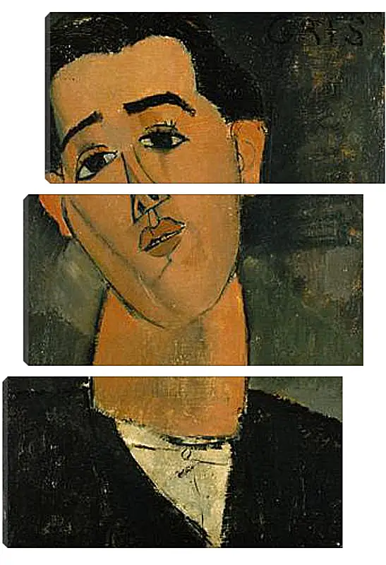 Модульная картина - Portrait of Juan Gris. Портрет Хуана Гриса. Амедео Модильяни