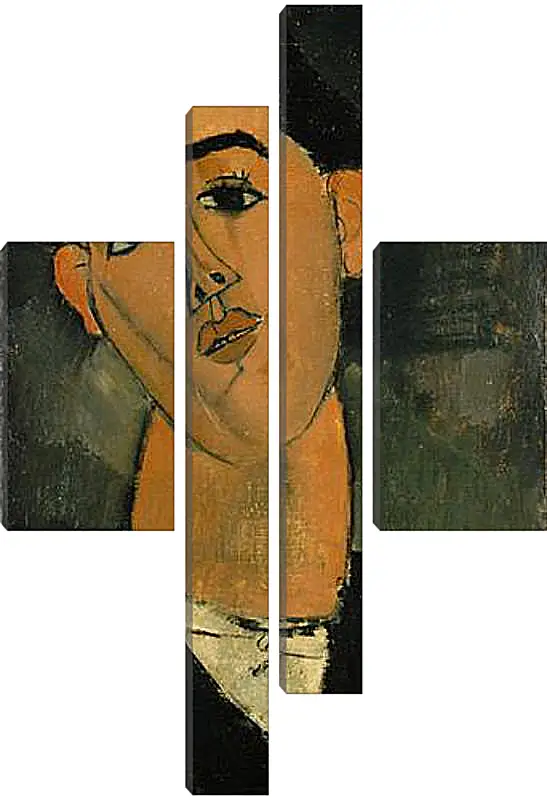 Модульная картина - Portrait of Juan Gris. Портрет Хуана Гриса. Амедео Модильяни