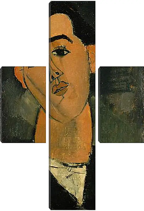 Модульная картина - Portrait of Juan Gris. Портрет Хуана Гриса. Амедео Модильяни