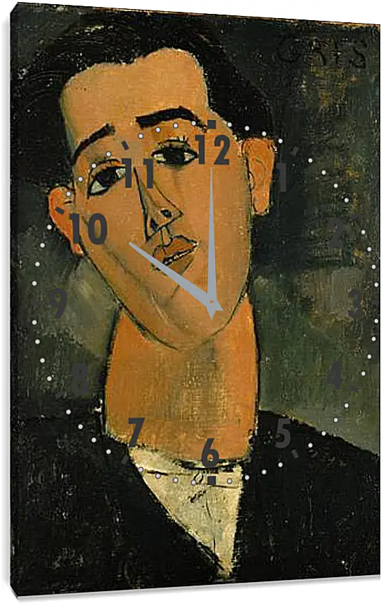 Часы картина - Portrait of Juan Gris. Портрет Хуана Гриса. Амедео Модильяни