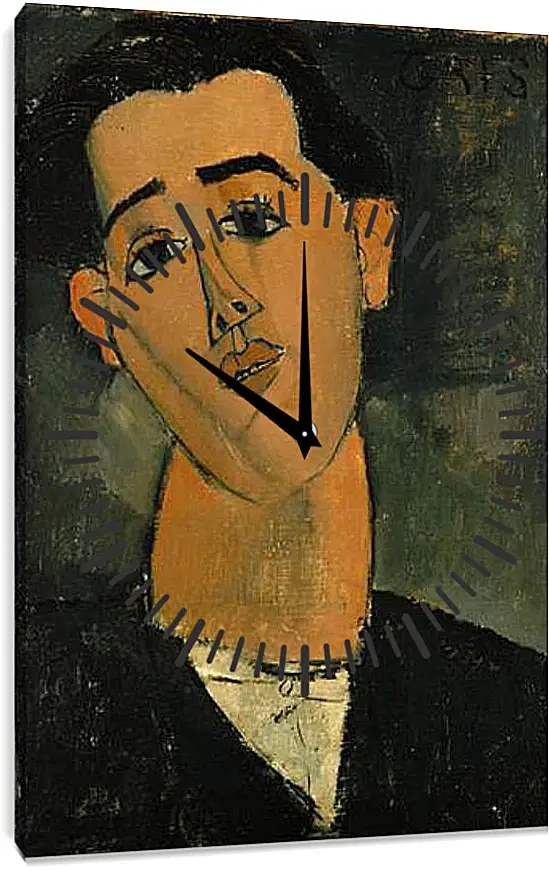 Часы картина - Portrait of Juan Gris. Портрет Хуана Гриса. Амедео Модильяни