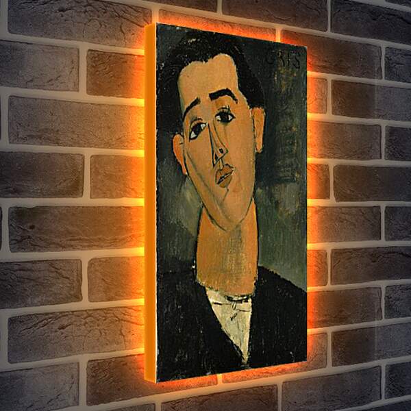 Лайтбокс световая панель - Portrait of Juan Gris. Портрет Хуана Гриса. Амедео Модильяни