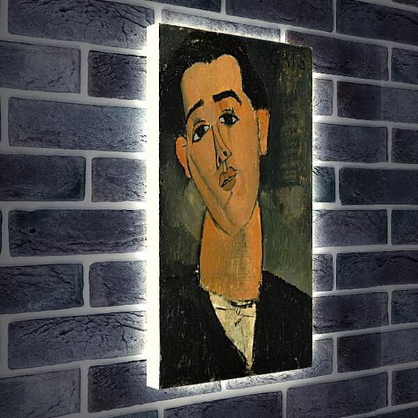 Лайтбокс световая панель - Portrait of Juan Gris. Портрет Хуана Гриса. Амедео Модильяни