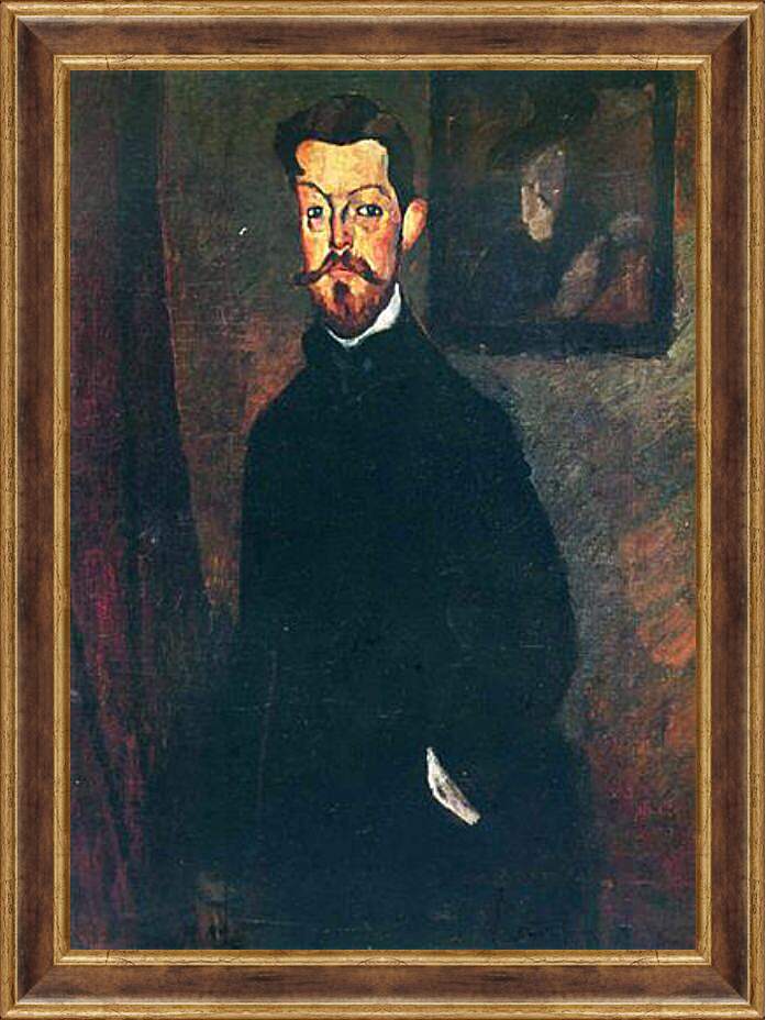 Картина в раме - Portrait of Paul Alexandre. Портрет Пола Александра. Амедео Модильяни