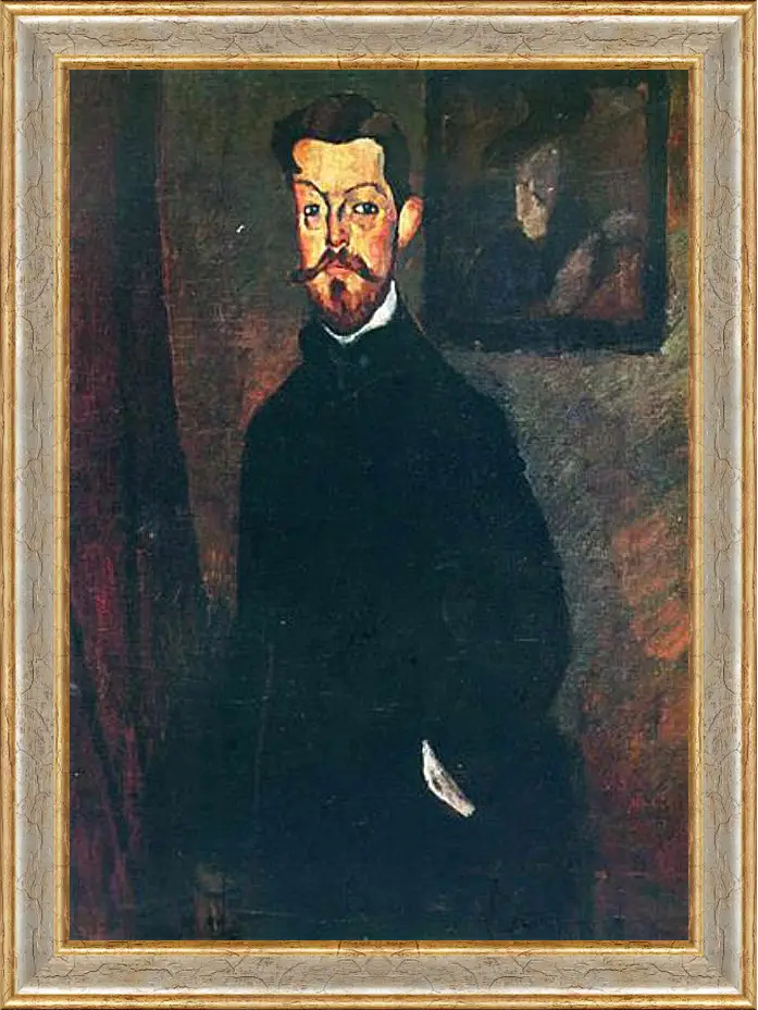 Картина в раме - Portrait of Paul Alexandre. Портрет Пола Александра. Амедео Модильяни