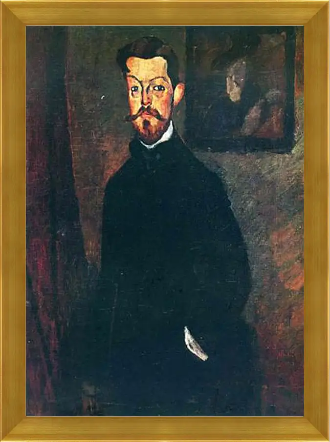 Картина в раме - Portrait of Paul Alexandre. Портрет Пола Александра. Амедео Модильяни