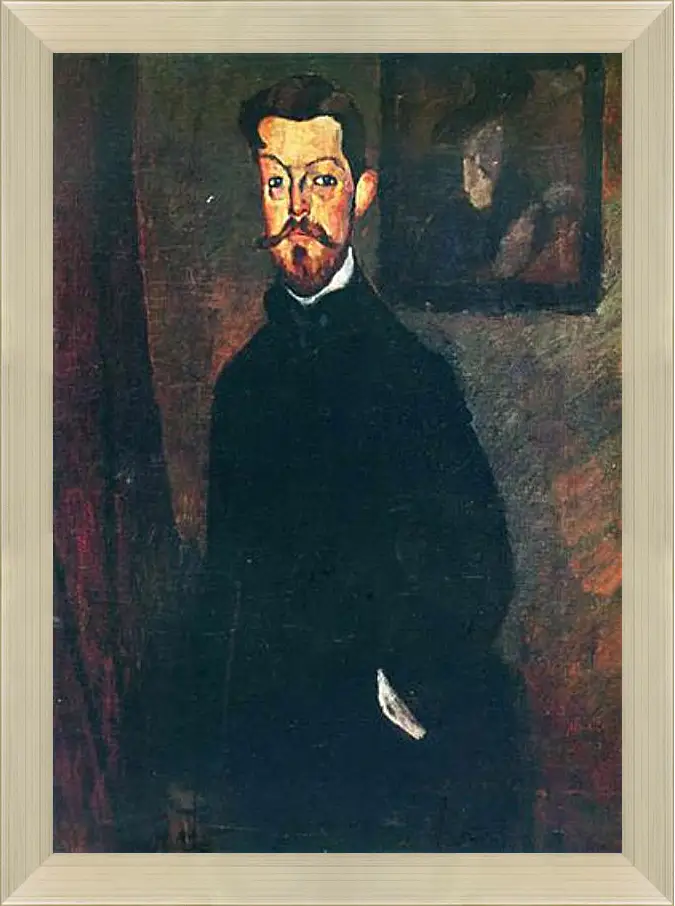 Картина в раме - Portrait of Paul Alexandre. Портрет Пола Александра. Амедео Модильяни