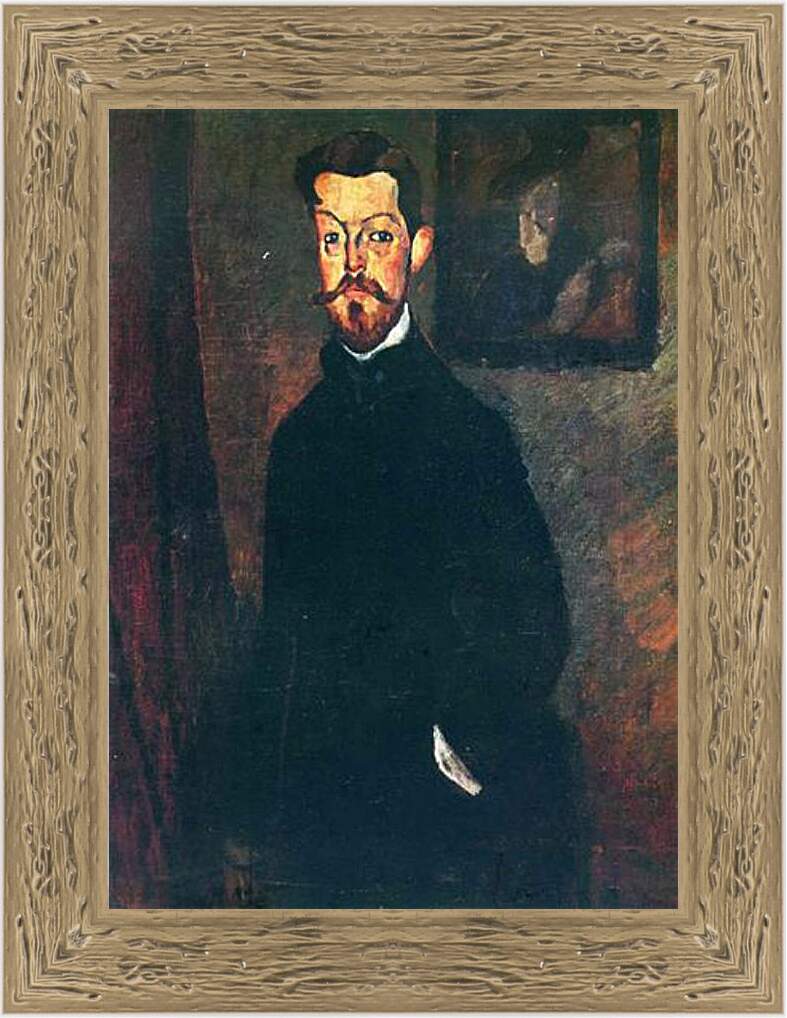 Картина в раме - Portrait of Paul Alexandre. Портрет Пола Александра. Амедео Модильяни