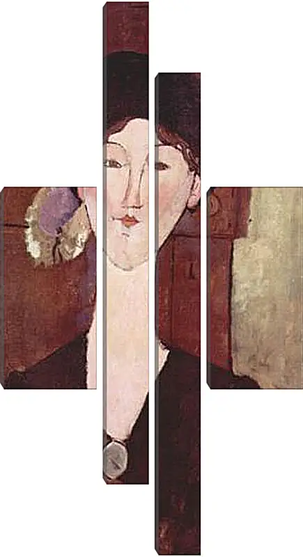 Модульная картина - Retrato de Beatrice Hastings ante una puerta. Портрет Беатрис Хастингс. Амедео Модильяни