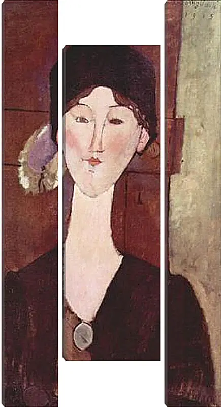 Модульная картина - Retrato de Beatrice Hastings ante una puerta. Портрет Беатрис Хастингс. Амедео Модильяни