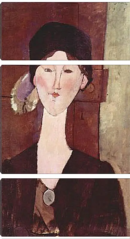 Модульная картина - Retrato de Beatrice Hastings ante una puerta. Портрет Беатрис Хастингс. Амедео Модильяни