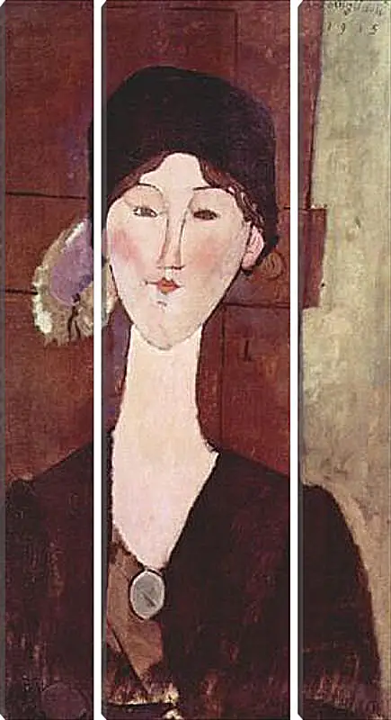 Модульная картина - Retrato de Beatrice Hastings ante una puerta. Портрет Беатрис Хастингс. Амедео Модильяни