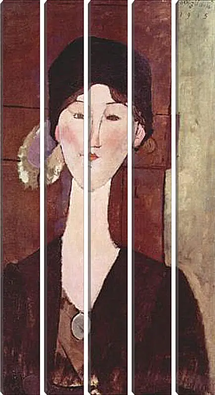 Модульная картина - Retrato de Beatrice Hastings ante una puerta. Портрет Беатрис Хастингс. Амедео Модильяни