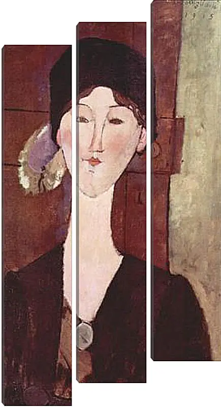 Модульная картина - Retrato de Beatrice Hastings ante una puerta. Портрет Беатрис Хастингс. Амедео Модильяни