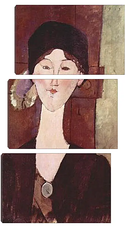 Модульная картина - Retrato de Beatrice Hastings ante una puerta. Портрет Беатрис Хастингс. Амедео Модильяни