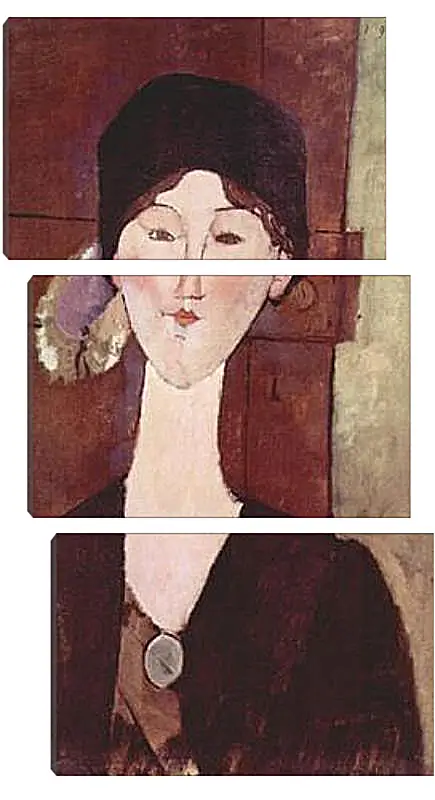 Модульная картина - Retrato de Beatrice Hastings ante una puerta. Портрет Беатрис Хастингс. Амедео Модильяни