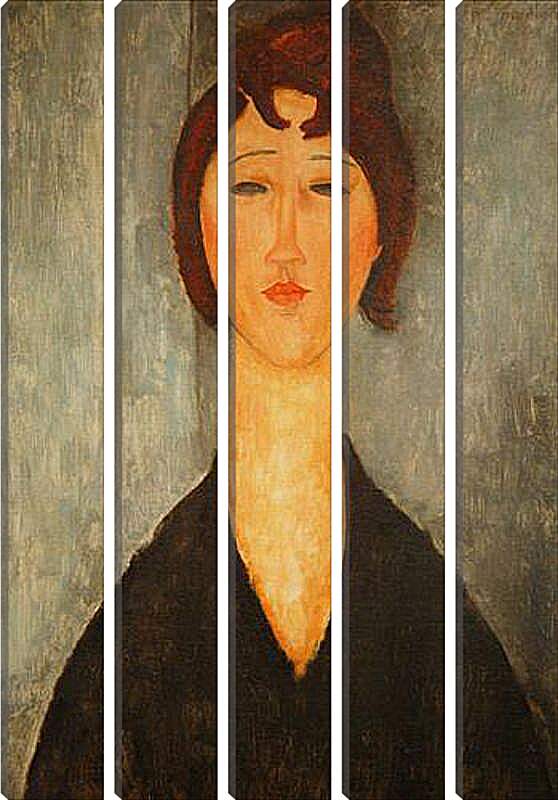 Модульная картина - Portrait of a Young Woman. Портрет молодой женщины. Амедео Модильяни