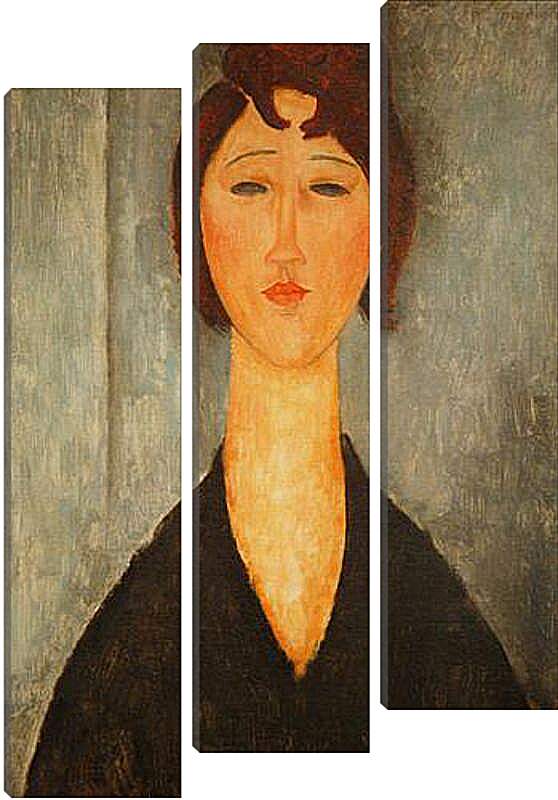Модульная картина - Portrait of a Young Woman. Портрет молодой женщины. Амедео Модильяни