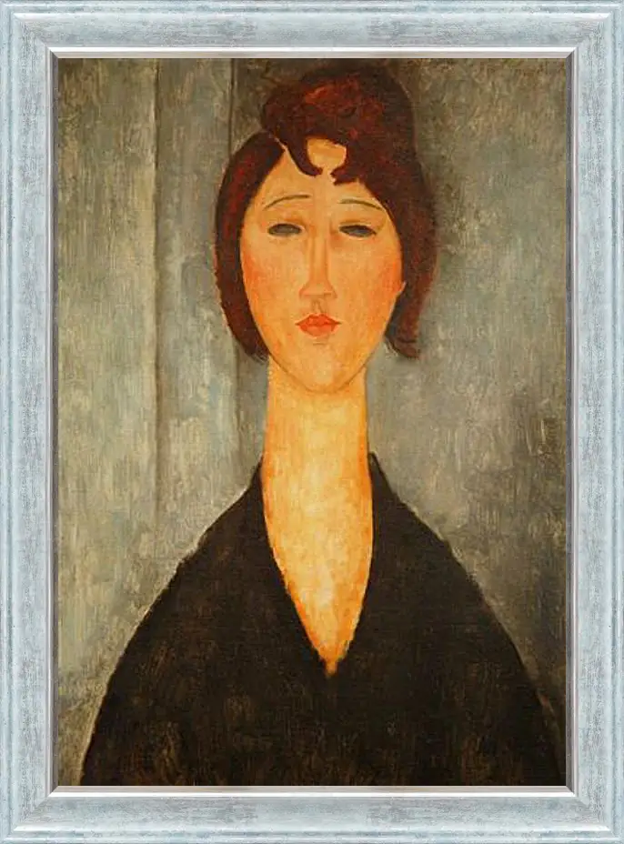 Картина в раме - Portrait of a Young Woman. Портрет молодой женщины. Амедео Модильяни