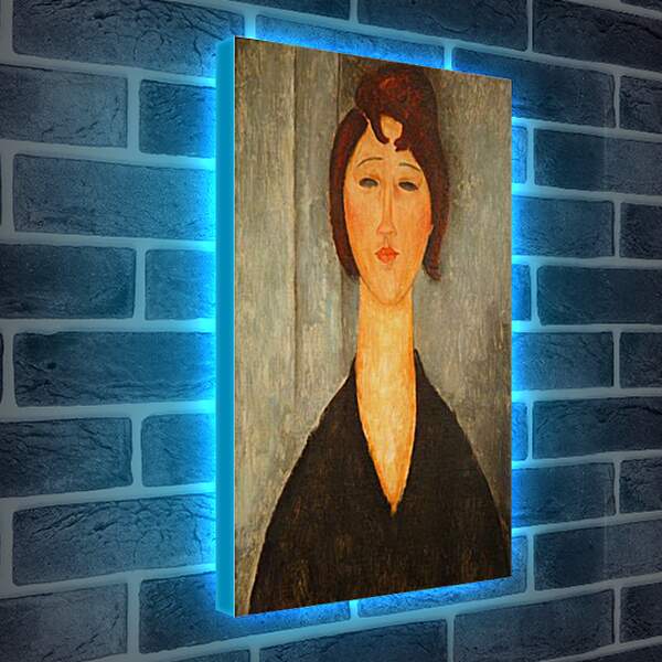 Лайтбокс световая панель - Portrait of a Young Woman. Портрет молодой женщины. Амедео Модильяни