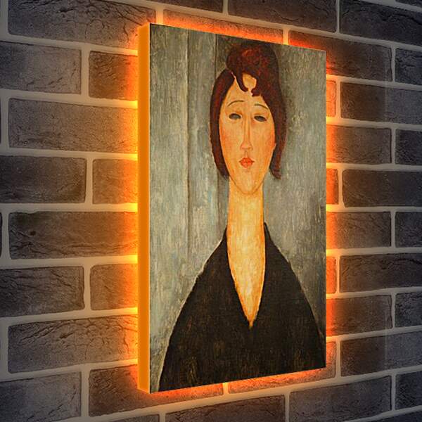 Лайтбокс световая панель - Portrait of a Young Woman. Портрет молодой женщины. Амедео Модильяни