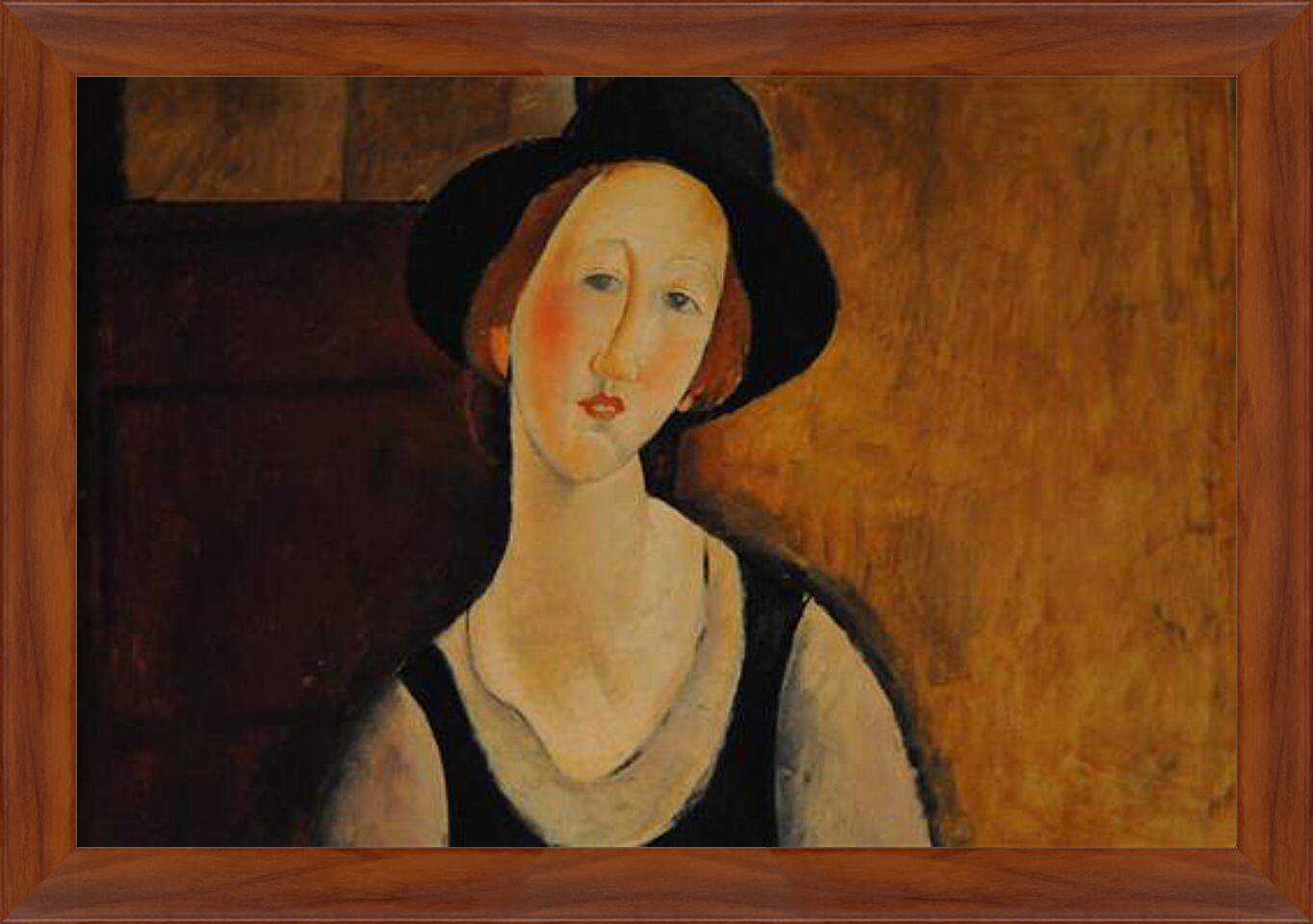 Картина в раме - Portrait of Thora Klinckowstrom. Тора Клинковсторм. Амедео Модильяни