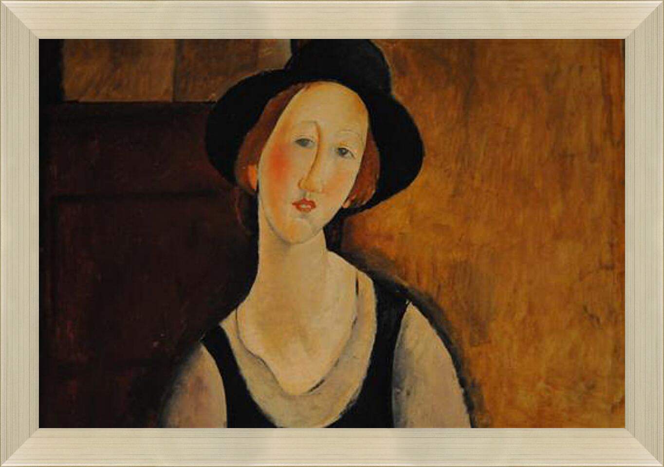 Картина в раме - Portrait of Thora Klinckowstrom. Тора Клинковсторм. Амедео Модильяни