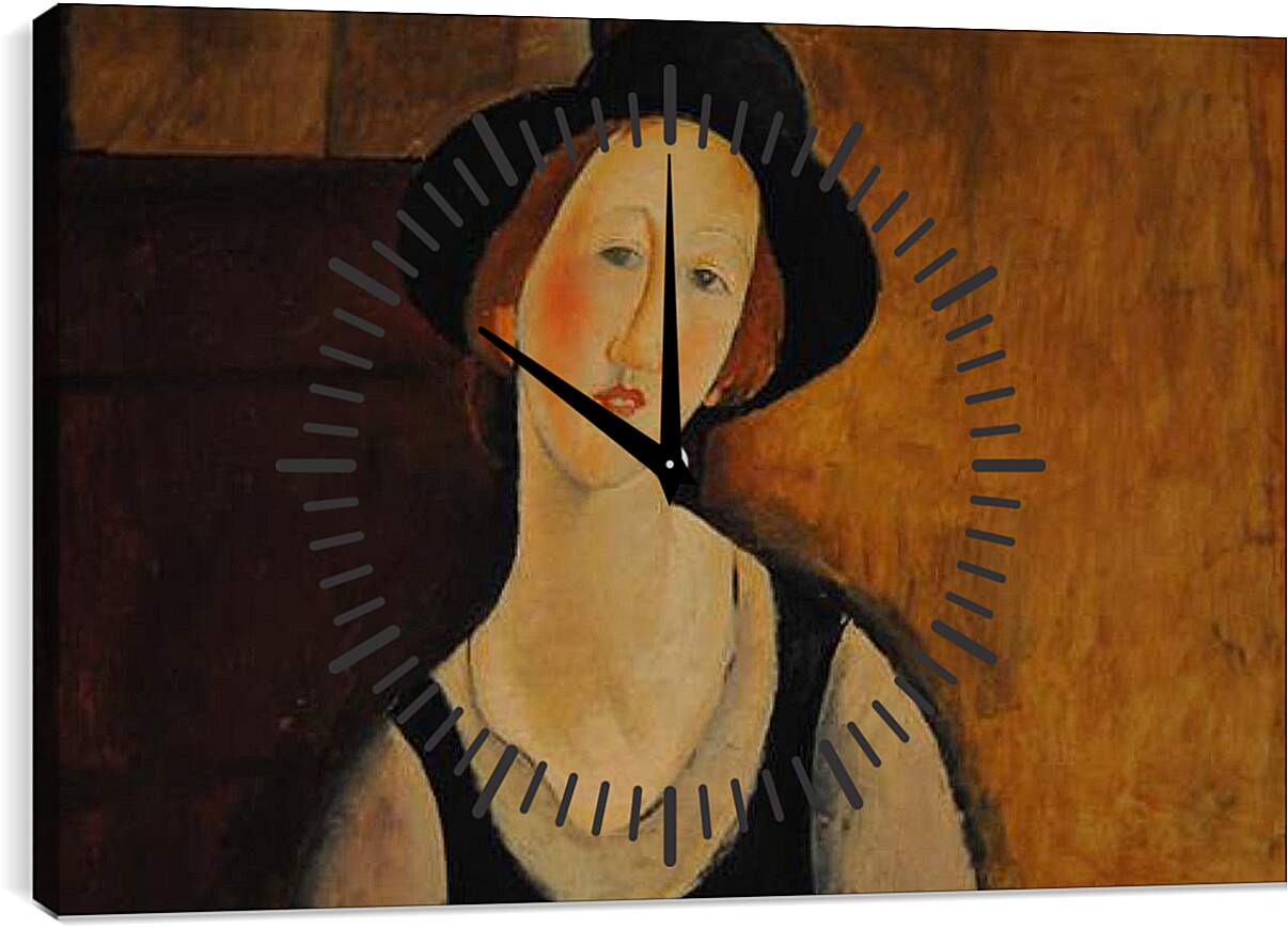 Часы картина - Portrait of Thora Klinckowstrom. Тора Клинковсторм. Амедео Модильяни