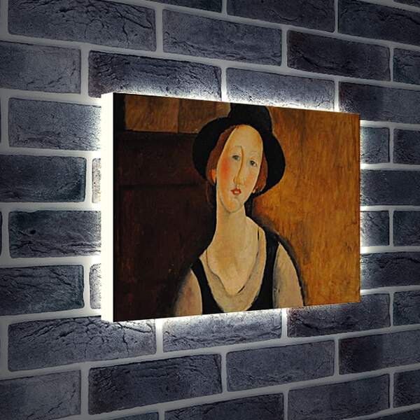 Лайтбокс световая панель - Portrait of Thora Klinckowstrom. Тора Клинковсторм. Амедео Модильяни