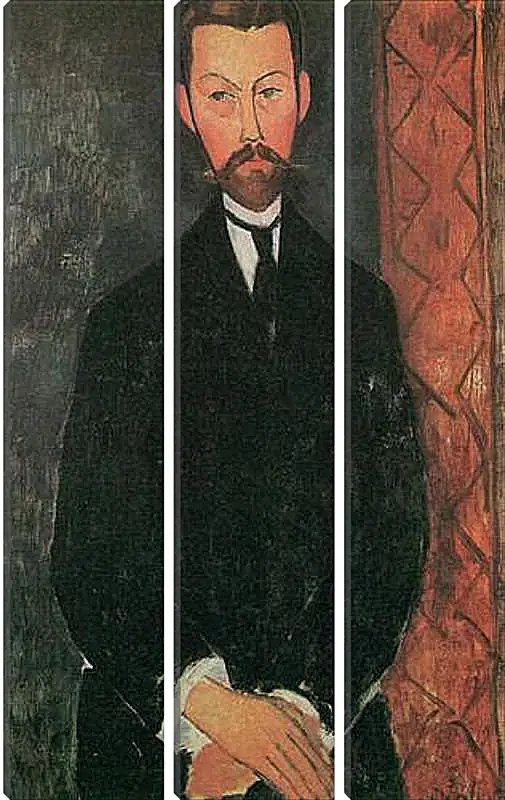 Модульная картина - Portrait of Paul Alexander. Портрет Пола Александра. Амедео Модильяни