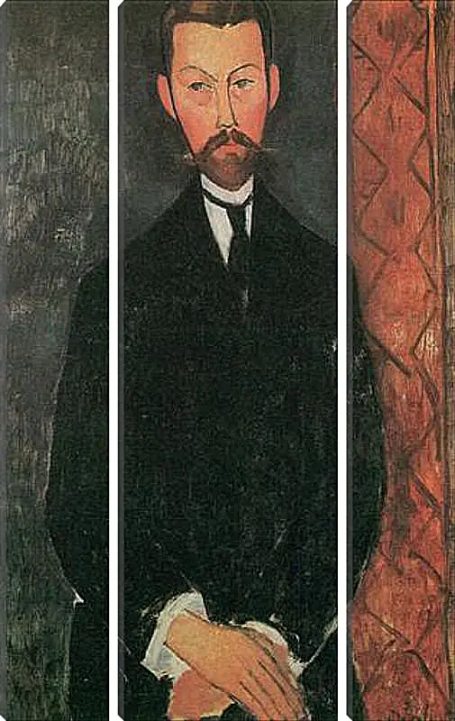 Модульная картина - Portrait of Paul Alexander. Портрет Пола Александра. Амедео Модильяни