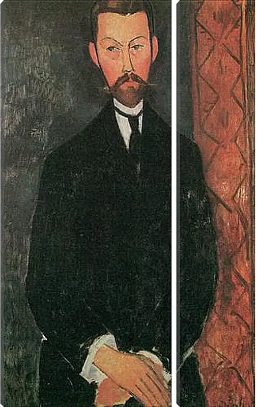 Модульная картина - Portrait of Paul Alexander. Портрет Пола Александра. Амедео Модильяни