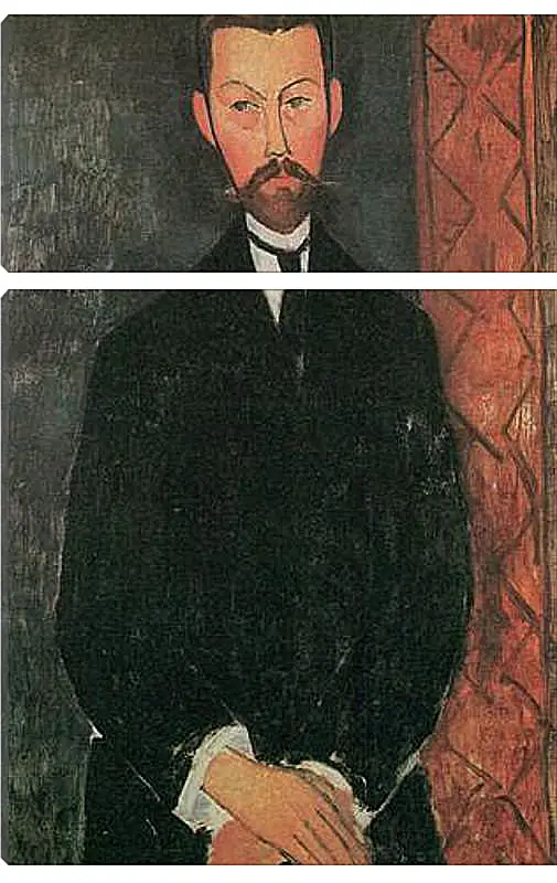 Модульная картина - Portrait of Paul Alexander. Портрет Пола Александра. Амедео Модильяни