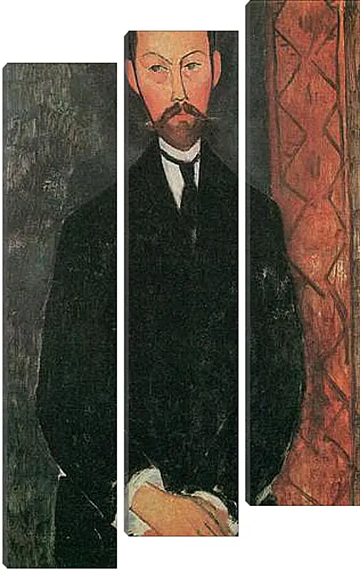 Модульная картина - Portrait of Paul Alexander. Портрет Пола Александра. Амедео Модильяни