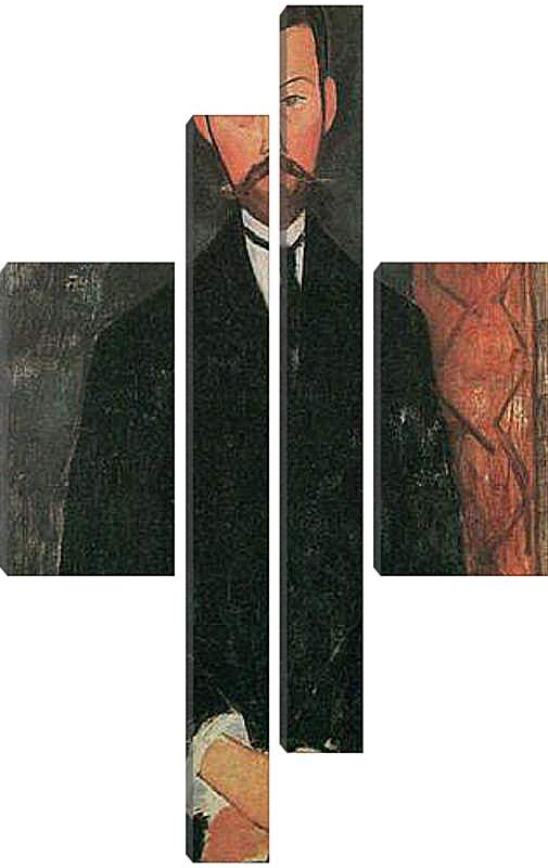 Модульная картина - Portrait of Paul Alexander. Портрет Пола Александра. Амедео Модильяни