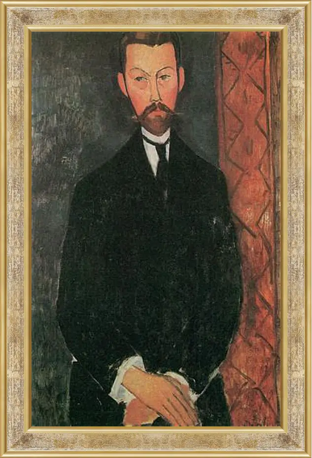 Картина в раме - Portrait of Paul Alexander. Портрет Пола Александра. Амедео Модильяни