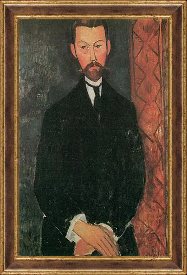 Картина в раме - Portrait of Paul Alexander. Портрет Пола Александра. Амедео Модильяни