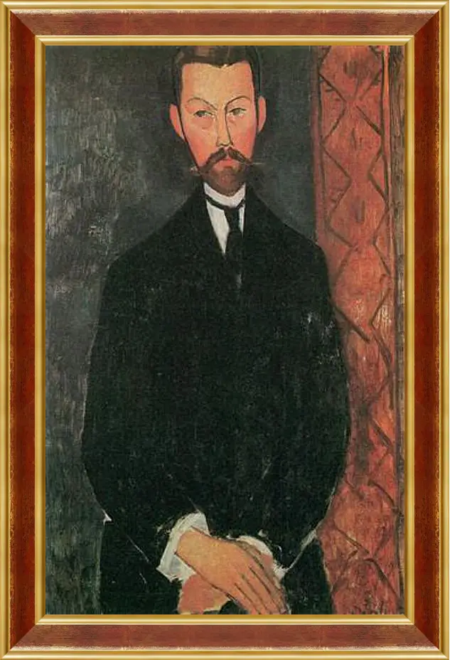 Картина в раме - Portrait of Paul Alexander. Портрет Пола Александра. Амедео Модильяни